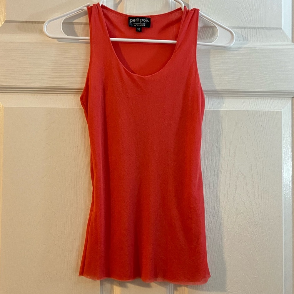 Petit Pois Tank Top XS Coral